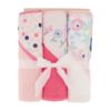 Picture of Cudlie Buttons & Stitches Baby Girl 3 Pack Rolled/Carded Hooded Towels in Blooms & Dots Print, GS71731