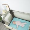 Picture of Biloban Pack and Play Sheets Fitted, 2 Pack Pack and Play Sheet Fits for Graco Pack n Play Mattress, Neutral Playard Sheets for Baby Boys and Girl, Grey & Aqua, 38”X 26”