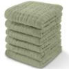 Picture of Comfy Cubs Muslin Baby Washcloths 6 Pack - Soft 6-Layer Cotton Wash Cloths for Sensitive Skin - 10"x10" Large, Gentle, Absorbent Infant Essentials for Newborn and Toddlers - (Sage)