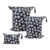 Picture of ALVABABY 3pcs Baby Cloth Diaper Wet Dry Bags Waterproof Reusable with Two Zippered Pockets Travel Beach Pool Daycare Soiled Baby Items Yoga Gym Bag for Swimsuits or Wet Clothes 3L-YA132