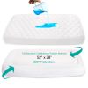 Picture of Crib Mattress Protector Sheets Fitted Waterproof Crib Mattress Pad Cover, Noiseless & Machine Wash 100% Absorbent Crib/Toddler Mattress Protector Sheet Quilted, White, 52" x 28"