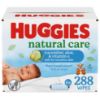 Picture of Huggies Natural Care Cucumber, Aloe and Vitamin E Baby Wipes, Hypoallergenic, Scented, 6 Flip-Top Packs (288 Wipes Total), Packaging May Vary