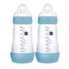 Picture of MAM Easy Start Anti-Colic Baby Bottle 9 oz, Medium Flow, Breastfeeding-Like Silicone Nipple Bottle, Reduces Colic, Gas, & Reflux, Easy-to-Clean, BPA-Free, Vented Baby Bottles for Newborns, 2+ Months