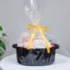 Picture of ABenkle Small Basket with Handles - Decorative Durable Rope Woven Storage Bin Shelf Storage Organizer Cube, Easter Baby Gift Basket, 12"x8"x5", Black