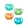Picture of Tommee Tippee Ultra-Light Silicone Pacifier, 18-36 Months, Symmetrical One-Piece Design, BPA-Free Silicone Binkies, Blue/Orange/Green, Pack of 4