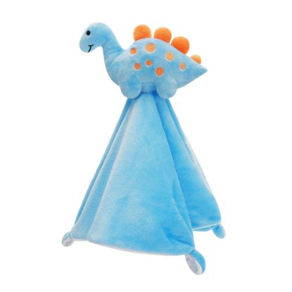Picture of Pro Goleem Dinosaur Security Blanket Soft Loveys for Babies for Boys and Girls Newborn Lovie Infant Blankie Snuggle Toy Stuffed Animal Baby Gifts Blue 14 Inch