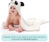 Picture of HIPHOP PANDA Hooded Towel - Rayon Made from Bamboo, Bath Towel with Bear Ears for Newborn, Babie, Toddler, Infant - Absorbent Large Baby Towel - Panda, 30 x 30 Inch