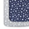 Picture of Pack and Play Sheets Boy, Mini Crib Sheets Boy, Stretchy Pack n Play Playard Fitted Sheet, Compatible with Graco Pack n Play, Soft and Breathable Material, Grey & Navy