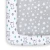 Picture of Pack and Play Sheets, 2 Pack Mini Crib Sheets, Stretchy Playard Fitted Sheet, Compatible with Graco Pack n Play, Soft and Breathable Material, Stars & Bunny