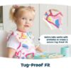 Picture of Tiny Twinkle Mess Proof Baby Bib - Waterproof & Lightweight Baby-Led Weaning Apron | 100% Recycled Polyester, Easy Clean & Machine Washable (Leopard, Small 6-24 Months)