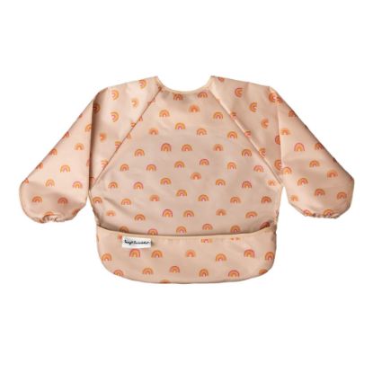 Picture of Tiny Twinkle Mess Proof Baby Bib|Waterproof Smock Bib for Eating,Machine Washable Full Sleeve with Pocket(Boho Rainbow, Small 6-24 Months)