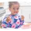Picture of Tiny Twinkle Mess Proof Baby Bib|Waterproof Smock Bib for Eating,Machine Washable Full Sleeve with Pocket(Floral Blue, Small 6-24 Months)