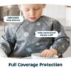 Picture of Tiny Twinkle Mess Proof Baby Bib|Waterproof Smock Bib for Eating,Machine Washable Full Sleeve with Pocket(Space, Small 6-24 Months)
