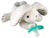 Picture of RaZbaby JollyPop Pacifier, Holder with Detachable Baby Pacifier, Stuffed Animal RaZbuddy, All Ages 0M+, 100% Medical Grade USA Made Silicone, Machine Washable, Textured & Easy to Hold - Bunny