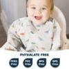 Picture of Tiny Twinkle Mess Proof Baby Bib|Waterproof Smock Bib for Eating,Machine Washable Full Sleeve with Pocket(Dinosaur, Small 6-24 Months)