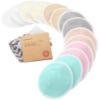 Picture of Organic Nursing Pads - 14 Washable Viscose Derived from Bamboo Breastfeeding Pads, Wash Bag, Reusable Breast Pads for Breastfeeding, Nipple Pads for Breastfeeding Essentials(Pastel Touch, M 3.9")