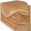 Picture of 6-Pack Baby Washcloths - Soft Viscose from Bamboo Washcloth, Baby Wash Cloths for Newborn, Kids, Bath Baby Towels, Face Towel, Face Cloths for Washing Face (Toast)