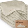 Picture of 6-Pack Baby Washcloths - Soft Viscose from Bamboo Washcloth, Baby Wash Cloths for Newborn, Kids, Bath Baby Towels, Face Towel, Face Cloths for Washing Face (Stone)