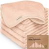 Picture of 6-Pack Baby Washcloths - Soft Viscose from Bamboo Washcloth, Baby Wash Cloths for Newborn, Kids, Bath Baby Towels, Face Towel, Face Cloths for Washing Face (Peachy)