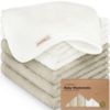 Picture of 6-Pack Baby Washcloths - Soft Viscose from Bamboo Washcloth, Baby Wash Cloths for Newborn, Kids, Bath Baby Towels, Face Towel, Face Cloths for Washing Face(White/Stone)