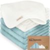 Picture of 6-Pack Baby Washcloths - Soft Viscose from Bamboo Washcloth, Baby Wash Cloths for Newborn, Kids, Bath Baby Towels, Face Towel, Face Cloths for Washing Face (White/Sky)
