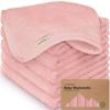 Picture of 6-Pack Baby Washcloths - Soft Viscose from Bamboo Washcloth, Baby Wash Cloths for Newborn, Kids, Bath Baby Towels, Face Towel, Face Cloths for Washing Face(Rosy)