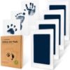 Picture of 4-Pack Inkless Hand and Footprint Kit - Ink Pad for Baby Hand and Footprints - Dog Paw Print Kit,Dog Nose Print Kit - Baby Footprint Kit, Clean Touch Baby Foot Printing Kit, Handprint Kit (Navy)