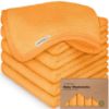 Picture of 6-Pack Baby Washcloths - Soft Viscose from Bamboo Washcloth, Baby Wash Cloths for Newborn, Kids, Bath Baby Towels, Face Towel, Face Cloths for Washing Face (Carrot)