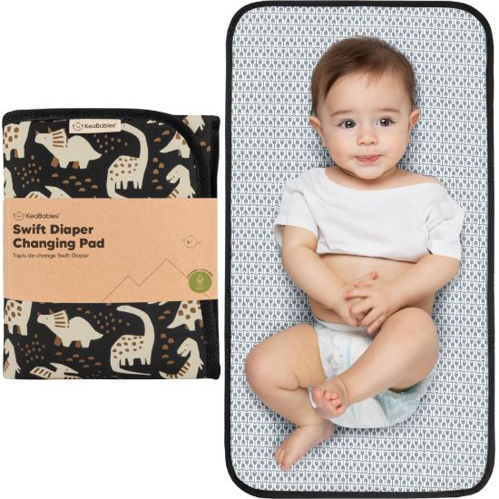 Picture of Portable Diaper Changing Pad - Waterproof Foldable Baby Changing Mat - Travel Diaper Change Mat - Lightweight Changing Pads for Baby - Baby Changer - Machine Washable (Dino Ridge)