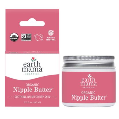 Picture of Earth Mama Organic Nipple Butter™ | Nipple Cream Safe for Breastfeeding | Postpartum Essentials for Nursing | Non Lanolin Nipple Cream, 2-Fluid Ounce
