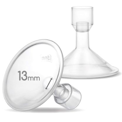 Picture of Maymom MyFit 13mm Shields Compatible with Medela Breast Pump- PersonalFit, Freestyle, Harmony, Maxi Connector; Connect to Maymom Widemouth/Narrow Connector, PersonalFit/Freestyle Flex Connector; 2pcs