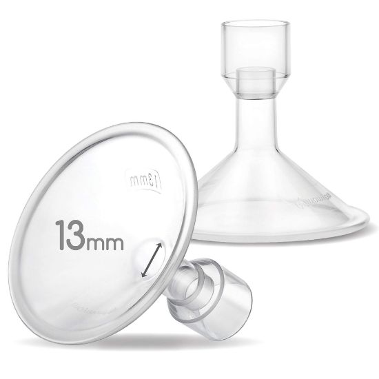 Picture of Maymom MyFit 13mm Shields Compatible with Medela Breast Pump- PersonalFit, Freestyle, Harmony, Maxi Connector; Connect to Maymom Widemouth/Narrow Connector, PersonalFit/Freestyle Flex Connector; 2pcs