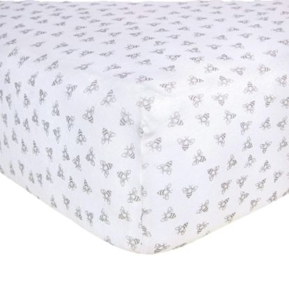 Picture of Burt's Bees Baby Essential Organic Cotton Fitted Crib Sheet, Breathable for Boy Girl Standard Crib & Toddler Mattresses