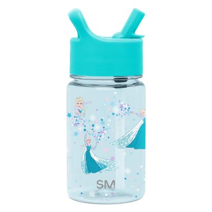 Picture of Simple Modern Disney Frozen Kids Water Bottle Plastic BPA-Free Tritan Cup with Leak Proof Straw Lid | Reusable and Durable for Toddlers, Girls | Summit Collection | 12oz, Frozen Elsa's Snowflake