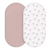 Picture of Muslin Bassinet Fitted Sheets, 2 Pack for Baby Boy and Girl, Soft Breathable Baby Pad/Mattress Sheet, Fit for Hourglass Oval and Rectangle Bassinet Mattress (Pink Cloud)