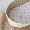 Picture of Muslin Bassinet Fitted Sheets, 2 Pack for Baby Boy and Girl, Soft Breathable Baby Pad/Mattress Sheet, Fit for Hourglass Oval and Rectangle Bassinet Mattress (Pink Cloud)
