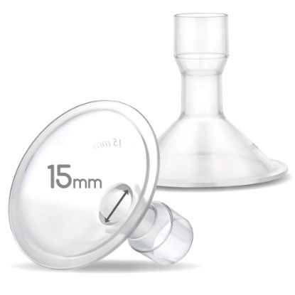 Picture of Maymom MyFit 15 mm Shields; Compatible with Medela Breast Pump- PersonalFit, Freestyle, Harmony, Maxi, Freestyle Flex Connector; Connect to Maymom Widemouth/Narrow Connector, 2pcs