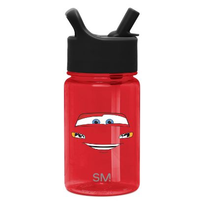 Picture of Simple Modern Disney Cars Kids Water Bottle Plastic BPA-Free Tritan Cup with Leak Proof Straw Lid | Reusable and Durable for Toddlers, Boys | Summit Collection | 12oz, Cars Ka-chow