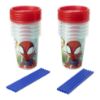 Picture of The First Years Spidey and His Amazing Friends Take & Toss Toddler Straw Cups - Spill Proof Toddler Sippy Cups with Snap On Lids and Straws - Spider-Man Gifts and Party Supplies - 10 Oz - 10 Count