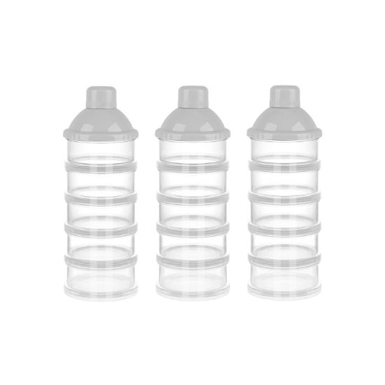 Picture of Accmor Formula Dispenser On The Go, 5 Compartments Stackable Formula Container for Travel, Baby Milk Powder Kids Snack Container, BPA Free