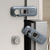 Picture of 5 Pack Child Proof Refrigerator Lock, QYESWHSR Fridge Locks for Kids with Sticky Adhesive Pads, Child Safety Locks for Doors, RV Refrigerator, Oven Lock Child Safety Baby Cabinet Locks - Clear Updated