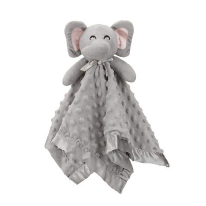 Picture of Pro Goleem Elephant Security Blanket, Soft Lovey Unisex Lovie Baby Gifts for Newborn Boys and Girls Snuggle Toy Stuffed Animal Grey 16 Inch