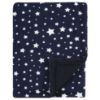 Picture of Hudson Baby Unisex Baby Plush Mink and Sherpa Blanket, Navy Star, One Size