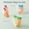 Picture of Momcozy Squeeze Pouch Holder for Food Pouches and Drink Boxes, Baby Pouch Holder Allows Baby to Self-feed and Avoid Messes, Baby Food Pouch Holder Handle is Easy to Grip, Comfortable, Green&Orange