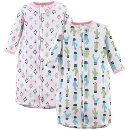 Picture of Hudson Baby Unisex Baby Cotton Long-Sleeve Wearable Sleeping Bag, Sack, Blanket, Girl Cactus, 0-3 Months