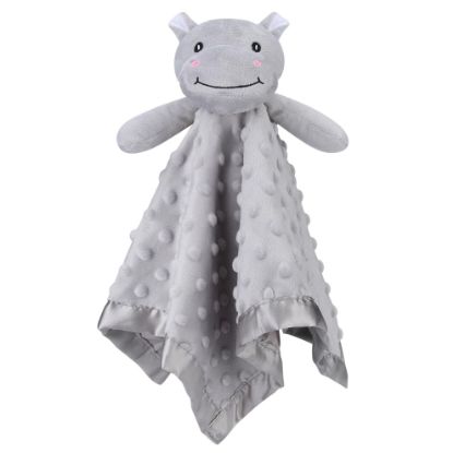 Picture of Pro Goleem Hippo Loveys for Babies, Soft Security Blanket Baby Snuggle Toy Newborn Stuffed Animals Baby Gifts for Boys and Girls, 16 Inch