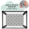 Picture of Yoofoss Pack and Play Sheets Fitted, Mini Crib Sheets 2-Pack for Pack N Play Mattress, Stretchy Playard Sheet, Soft and Breathable Gray-Green+Fox