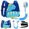 Picture of Accmor Toddler Harness with Leash, Cute Dinosaur Kids Harness + Anti Lost Wrist Link, Mini Child Harness Leash Wristband Strap Belt Protector for Baby Boys Girls to Outdoor Travel (Blue)