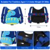 Picture of Accmor Toddler Harness with Leash, Cute Dinosaur Kids Harness + Anti Lost Wrist Link, Mini Child Harness Leash Wristband Strap Belt Protector for Baby Boys Girls to Outdoor Travel (Blue)