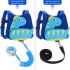 Picture of Accmor Toddler Harness with Leash, Cute Dinosaur Kids Harness + Anti Lost Wrist Link, Mini Child Harness Leash Wristband Strap Belt Protector for Baby Boys Girls to Outdoor Travel (Blue)